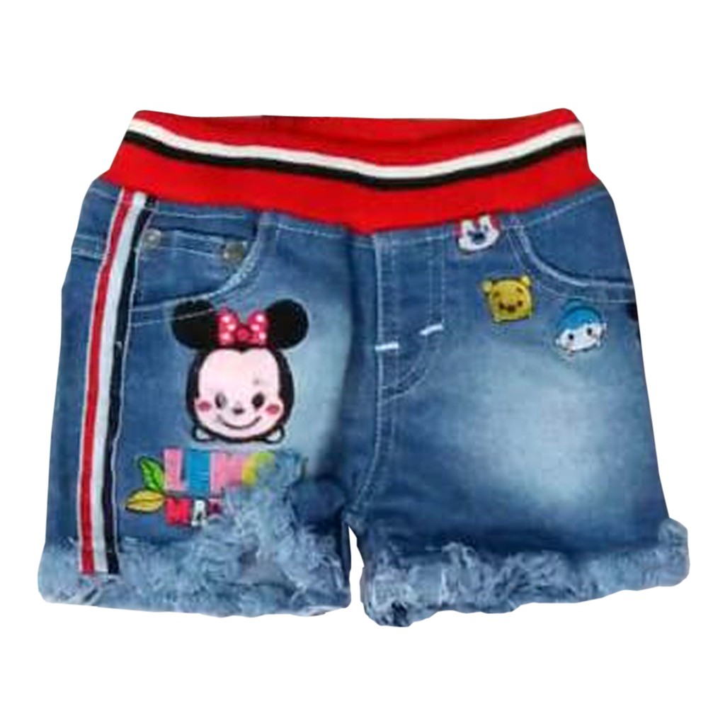 Two Mix Hot Pants Anak Cewek/ Celana Penek  / Celana Jeans Anak Perempuan