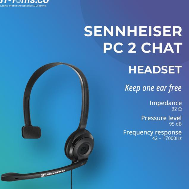 sennheiser pc 2 chat mono analog headset for pc