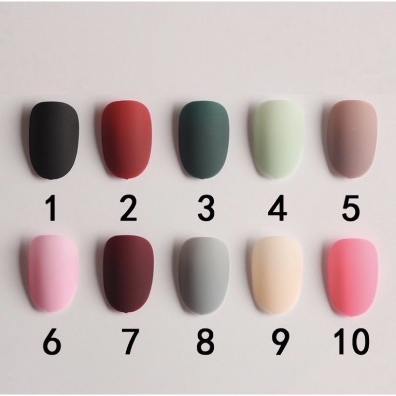 1 set 24 KUKU OVAL SHORT MATTE PART 1 || BELUM TERMASUK LEM || FAKE NAILS NATURAL OVAL MATTE SHORT