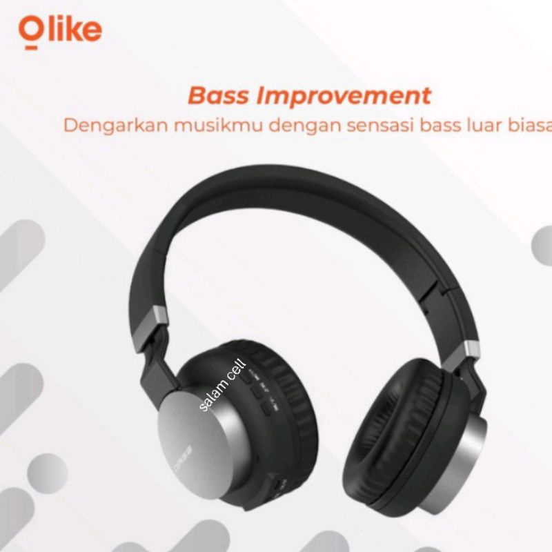 Headset Earphone Bluetooth Olike/OASE Wireless Bluetooth Headphone Extra Bass Improvement Crystal Clear Audio Garansi