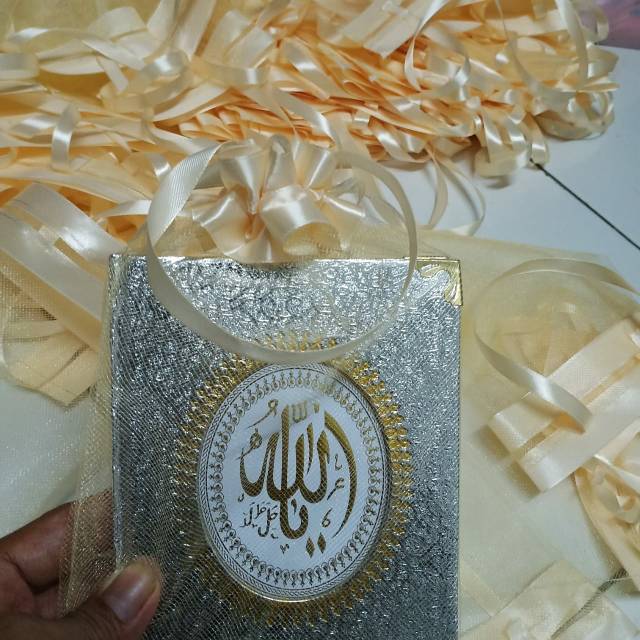 

kantong souvenir Tile cantik pita double tali jinjing