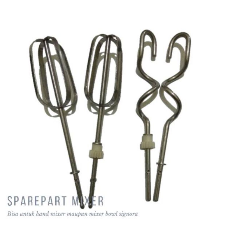Whisk Spiral Pengaduk Mixer Signora Sepasang Kanan dan kiri