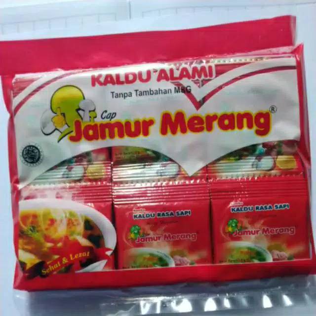 

Kaldu JAMUR MERANG Non MSG Isi 30 Sachet Rasa Sapi