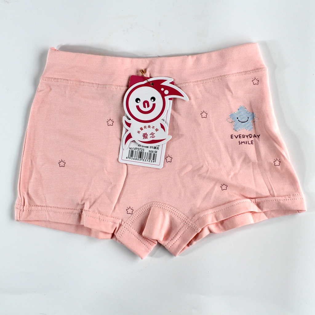 RANDOM Boxer anak perempuan bahan katun impor isi 4 dengan ziplock pouch Celana dalam boxer anak cewe lucu