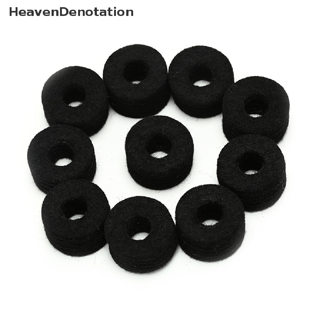 [HeavenDenotation] 10PCS Drum Kit Cymbal Felt Pads Percussion Accessories Kit Pad Protection Effect