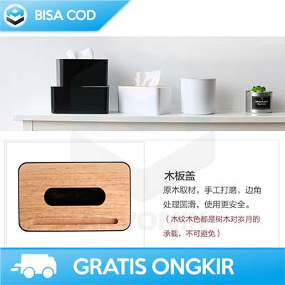 KOTAK TISU KAYU MURAH MINIMALIS ZJ005 ORIGINAL TEMPAT TISSUE AESTHETIC SERBAGUNA