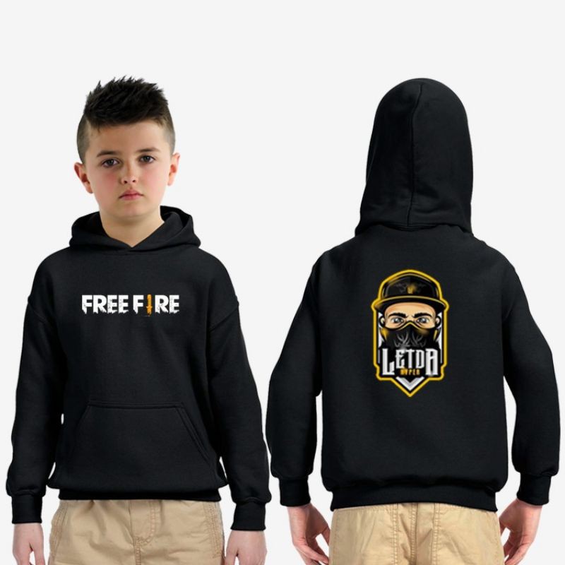 JAKET HOODIE ANAK LAKI-LAKI FREEFIRE LETDA HYPER BAHAN PREMIUM