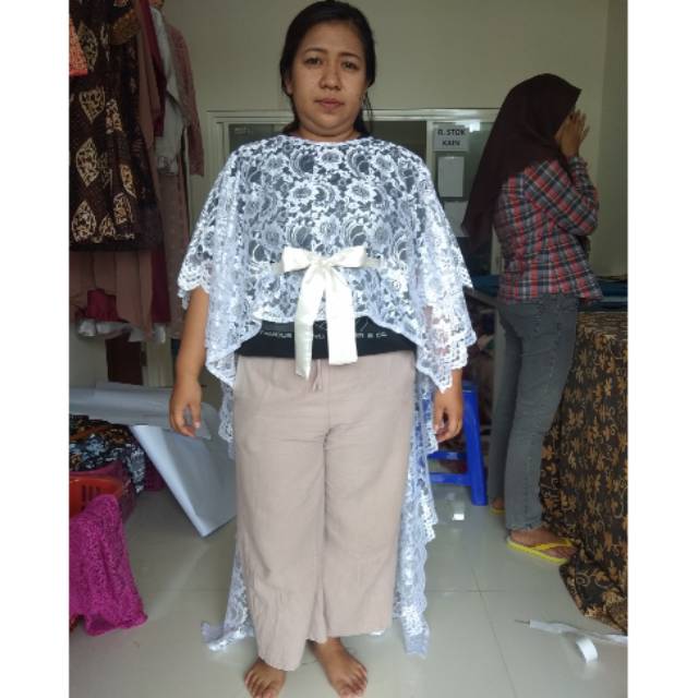 Kebaya Big Size/Long Cape/Baju Kondangan/Kebaya Lamaran/Kebaya Pengantin/Brokat/brukat/Brokatmanis