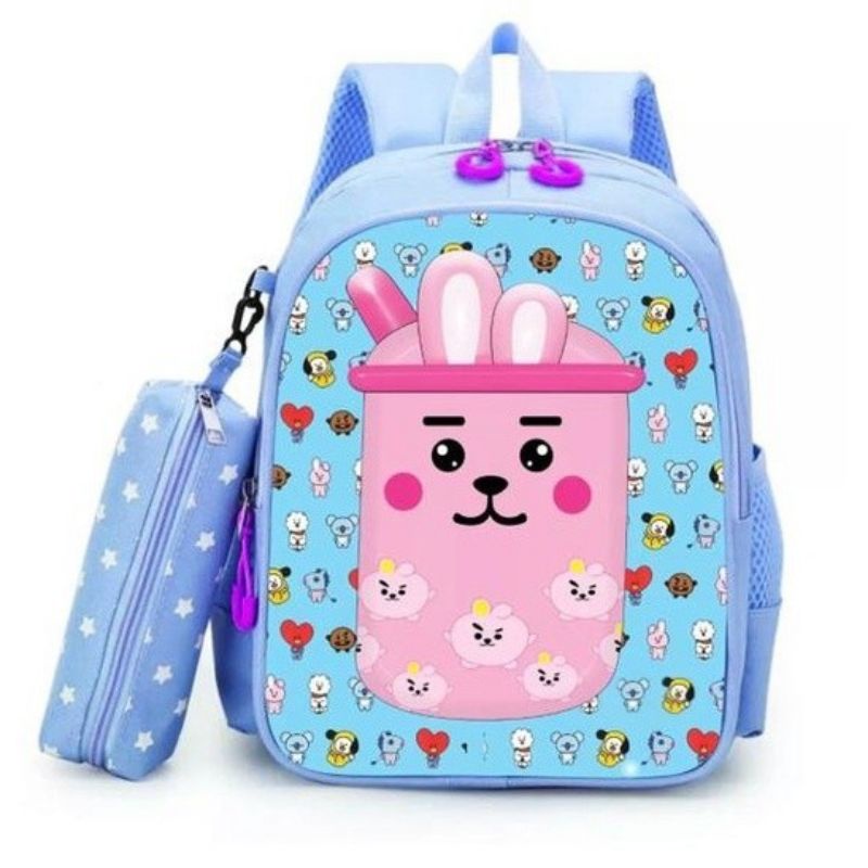 Tas Ransel BOBA //Ransel anak Sekolah TK-SD //Free Tempat Pensil