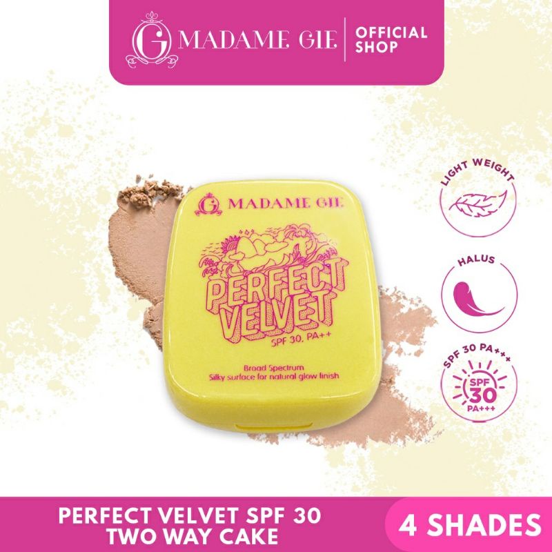 Madame Gie Perfect Velvet SPF30 PA++ Two Way Cake / bedak padet / bedak padat madame gie