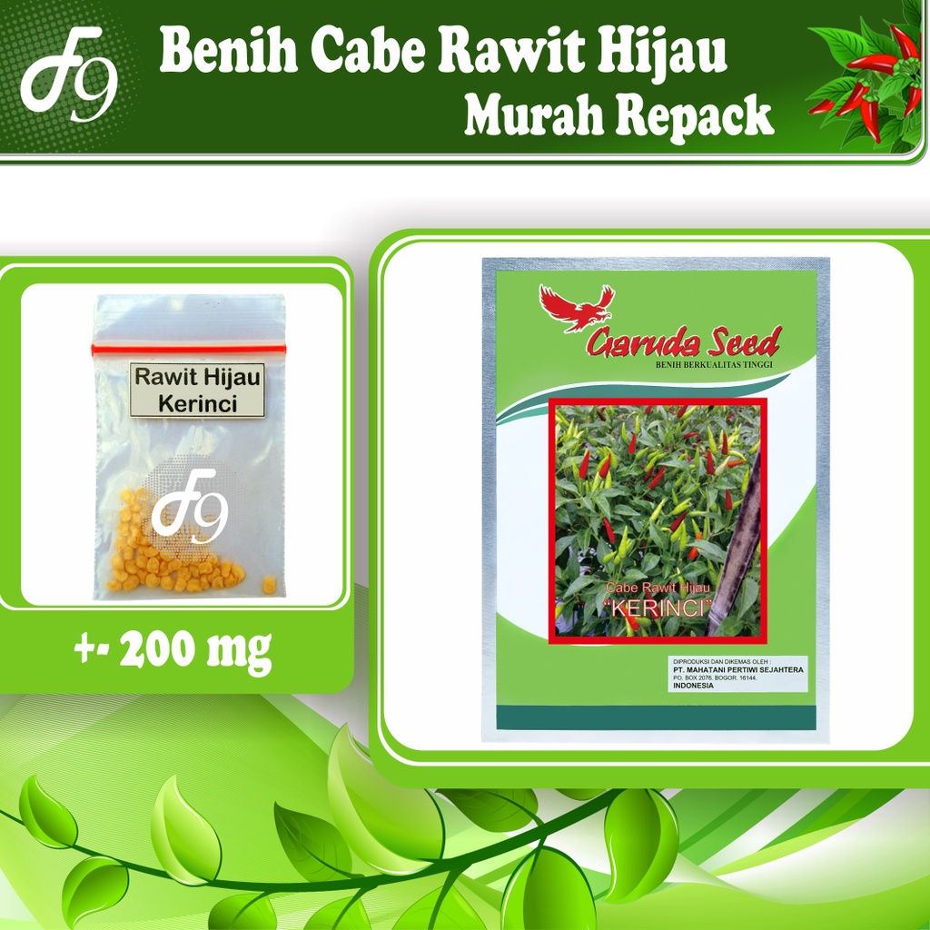 Benih Bibit Cabe Rawit HIjau Murah Repack Seribuan