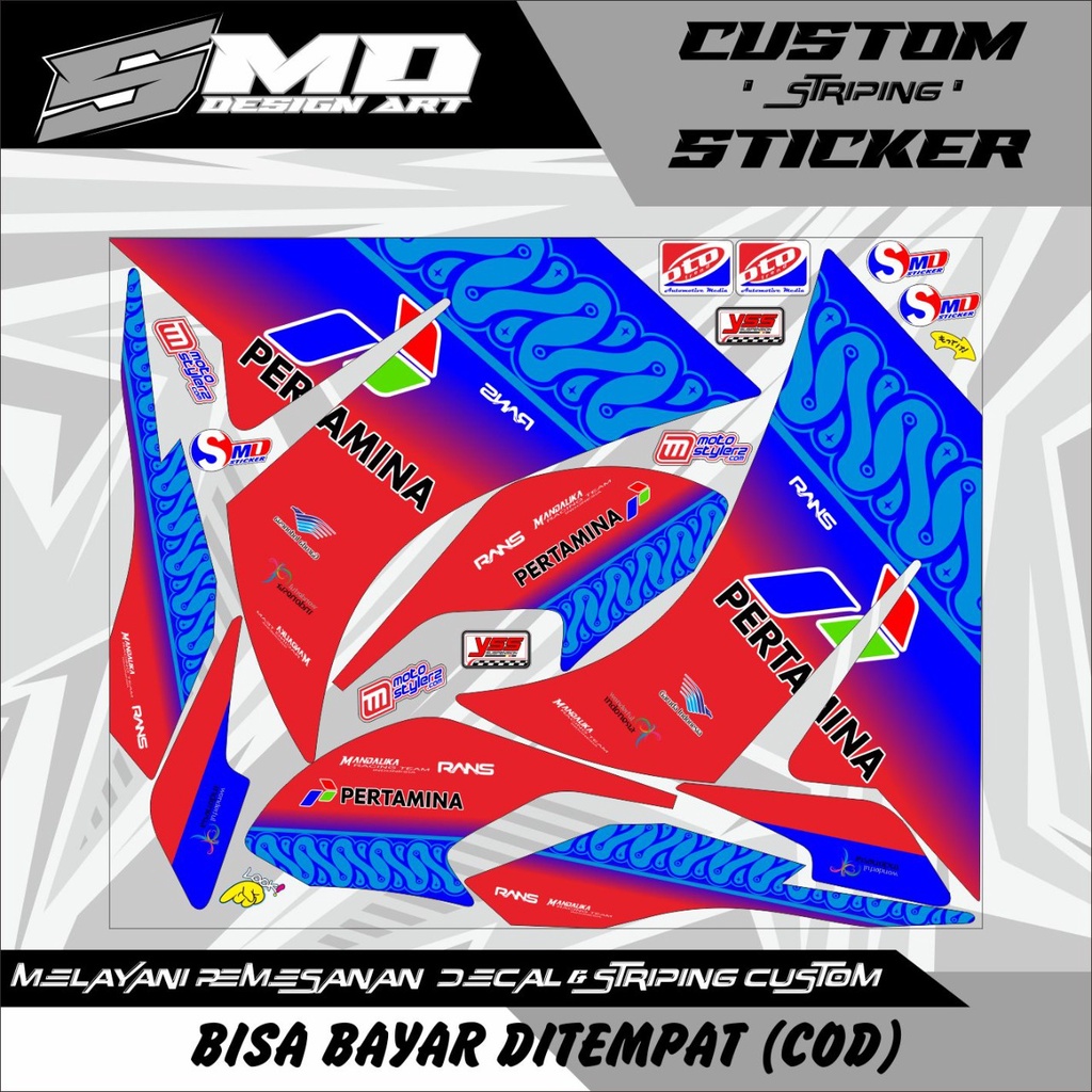 STRIPING STICKER VARIASI CBR K45A LOKAL 2015 MANDALIKA