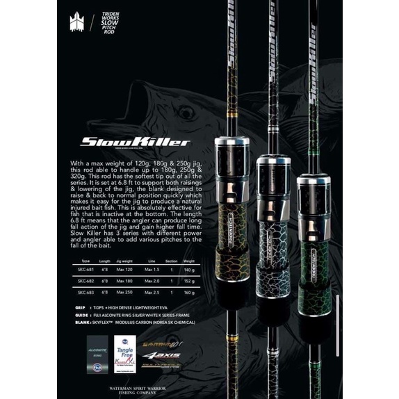 TRIDENTECH SLOW KILLER / ROD TRIDENTECH SKC 682 BAITCASTING MODEL