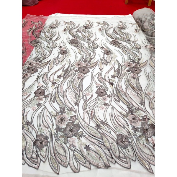 Bahan Kain Tile Payet 3D Korea