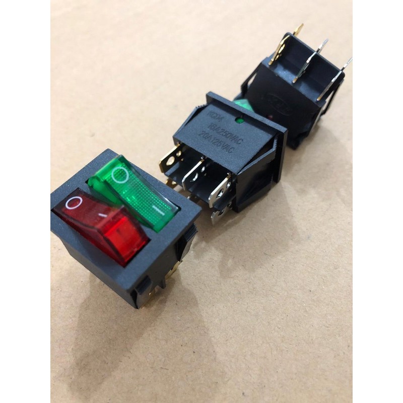 Saklar Rocker switch 6 pin Tanggung DOUBLE 6 kaki ON OFF