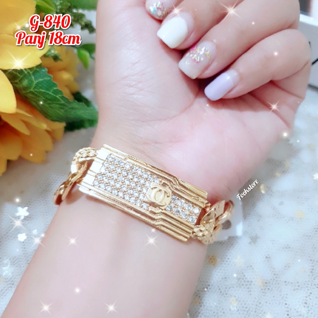 GELANG RANTAI WANITA PERMATA KUALITAS IMPORT