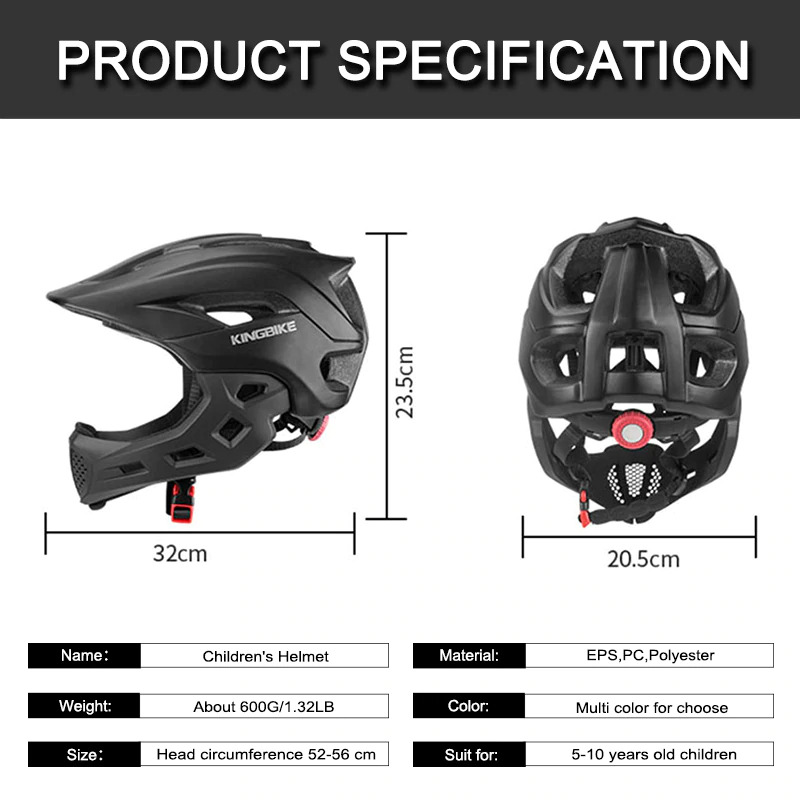 Helm Modular Sepeda Anak Full Face Bike Riding TSTK05 titanium