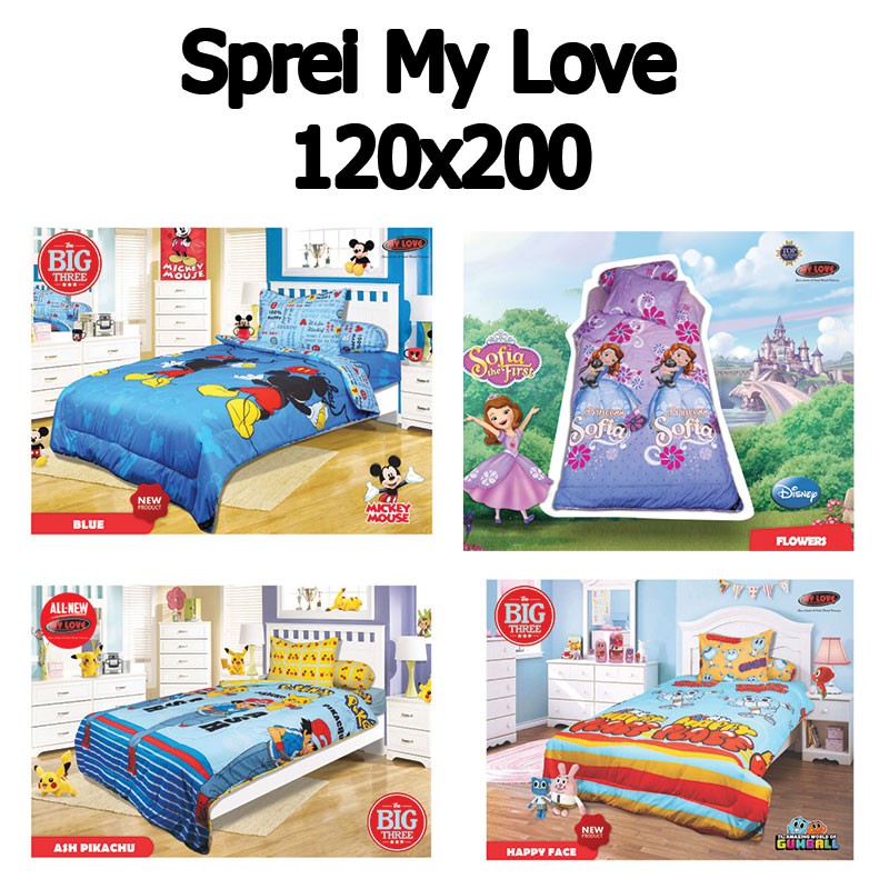 iSpreii iMYi iLOVEi 120x200 motif ianaki Single 120 Ash 