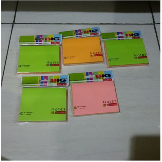 

Sticky Notes BIG 76 x 101mm ( Tumpuk ) 100 Sheets