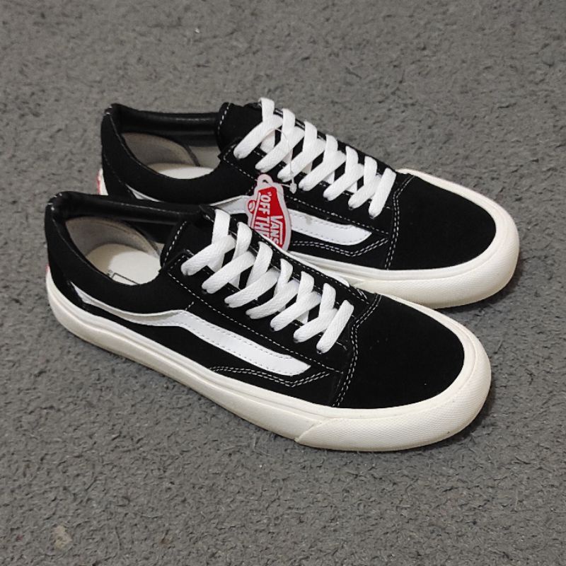 Sepatu Vans Import Vans Oldskool Black White Og Ivory Old skool Premium