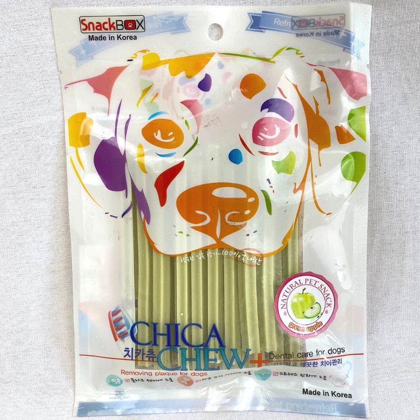 

CHICA Snack Anjing Dental Chew Removing Tartar Gum GREENAPPLE 120g