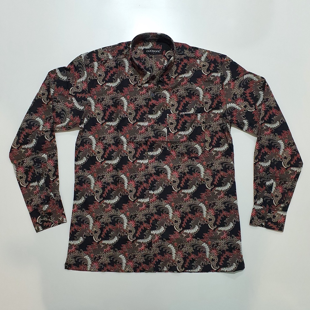 BATIK PRIA LENGAN PANJANG BL83 Katun Motif Modern Semi Slim fit