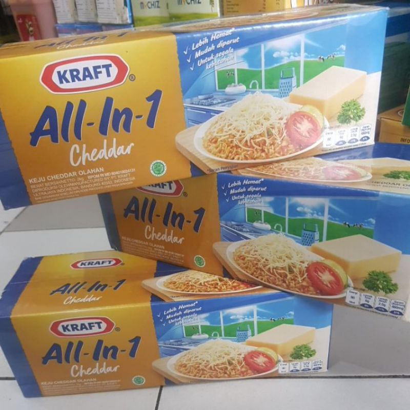 Jual Keju Kraft All In 1 Cheddar 2kg | Shopee Indonesia