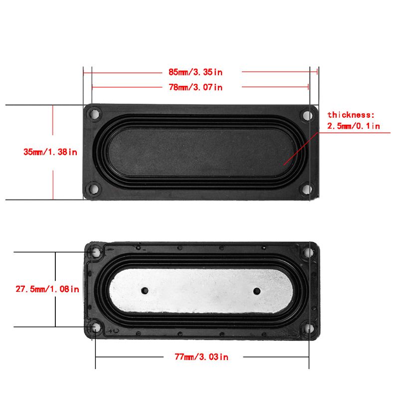 btsg 2PCS Audio Bass Diaphragm Square Frame Vibration Film Passive Radiator Speaker Repair Parts DIY Home Theater Speaker Accessories