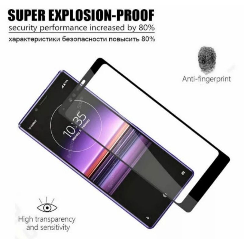 TEMPERED GLASS FULL SCREEN LIST HITAM SONY XPERIA 1/ XZ4