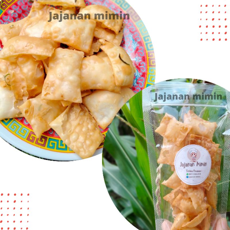 

KERIPIK PANGSIT ORIGINAL / MAKANAN RINGAN YANG RENYAH DAN GURIH / BISA COD