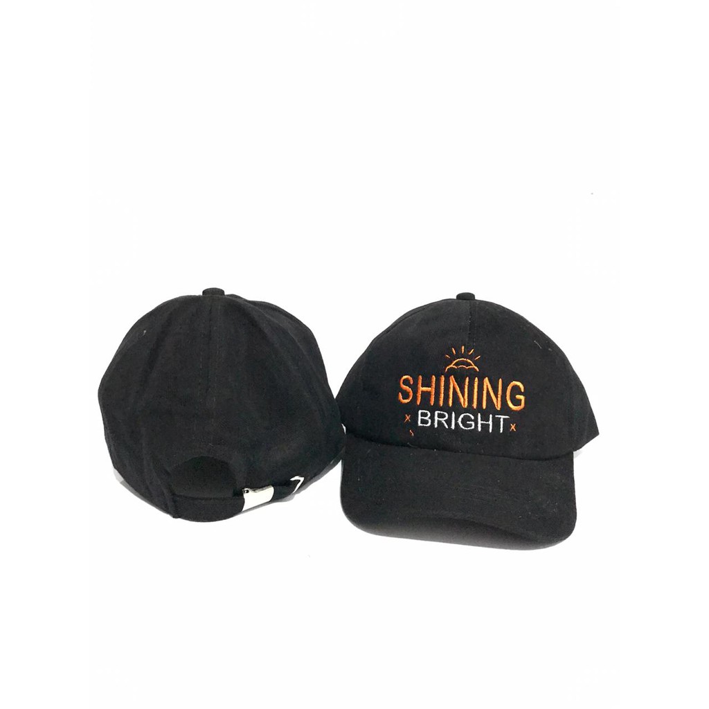 (Bisa COD) Topi Distro Rapel Shining Bright Hitam Distro