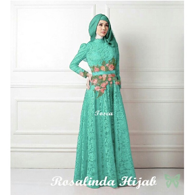 HOPYLOVY - Gamis / Maxi Dress Brukat ROSALINDA HIJAB