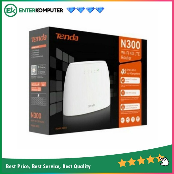 Tenda N300 Wi-Fi 4G LTE Router - 4G03