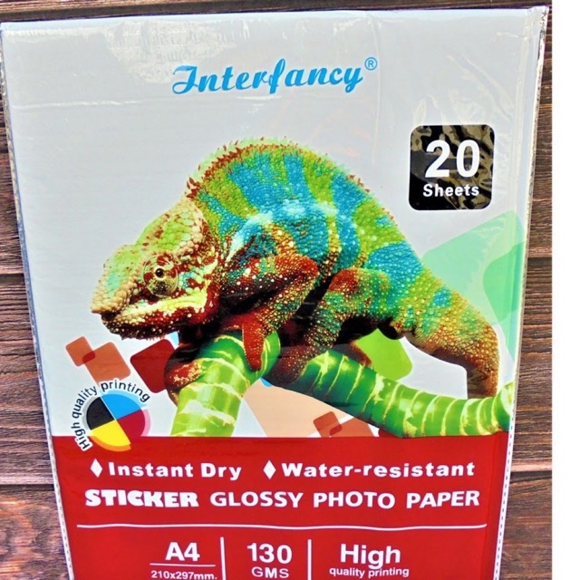 Kertas stiker glosy a4