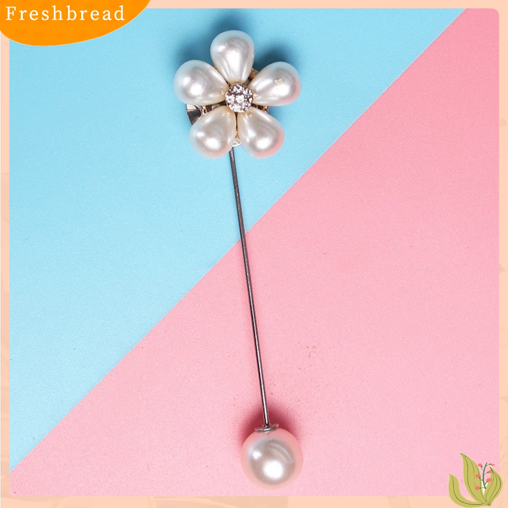 [ TERLARIS]Elegant Flower Faux Pearl Brooch Pin Lady Cardigan Shirt Shawl Breastpin Jewelry