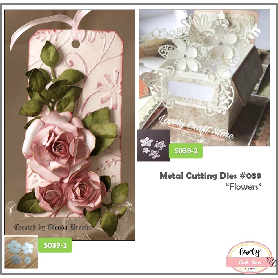 

RB LovelyCraftStore Metal Cutting Dies No #39 ~ Cetakan Stensil Metal cutting dies seri bunga flower