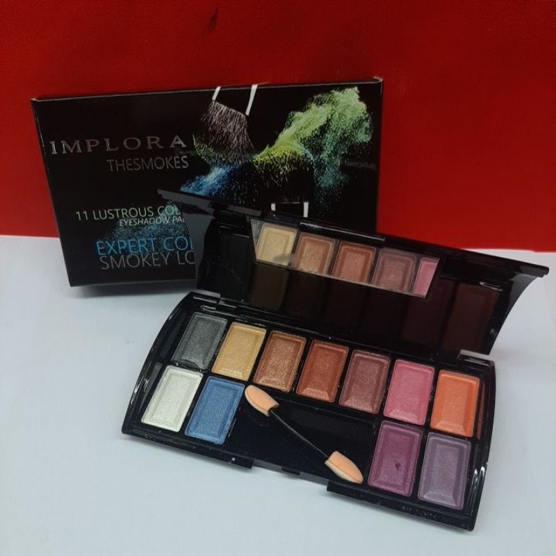 EYESHADOW IMPLORA SMOKY LOOKS 11 LUSTROUS COLORS SERI 7672