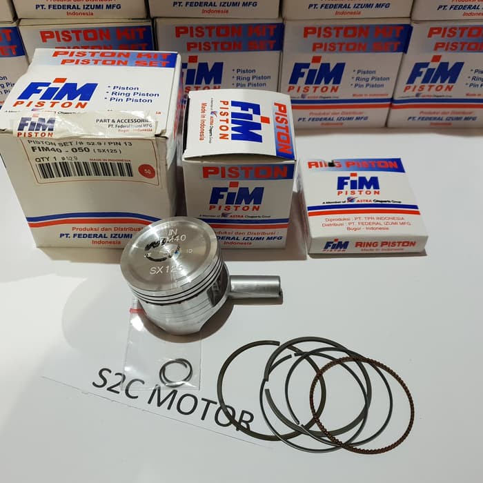 Piston Seher Kit Fim Izumi Fim40 Karisma,Supra X 125 Wl92040