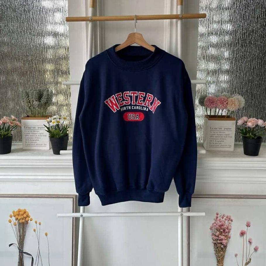 Nara Grosir - Western Sweater L Sweater Polos L Sweater Pria Dan Wanita