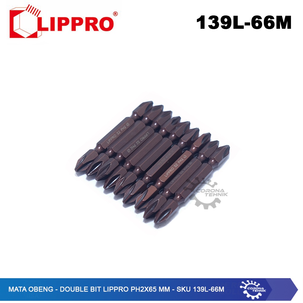 Double Bit Lippro PH2x65 mm - SKU 139L-66M - Mata Obeng