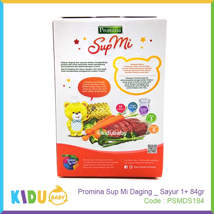 Promina Sup Mi 84gr Mie Sehat Makanan MPASI Anak 1 tahun keatas Kidu Baby