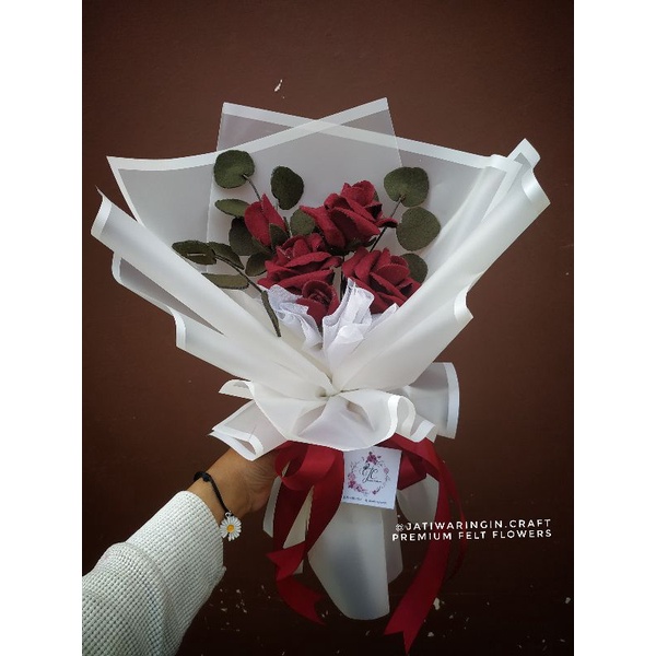 buket mawar /buket flanel / buket bunga flanel
