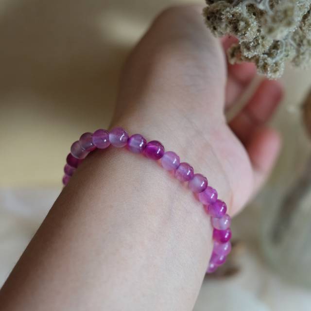 Gelang Dewasa Pink Botswana - Adjustable [4208]