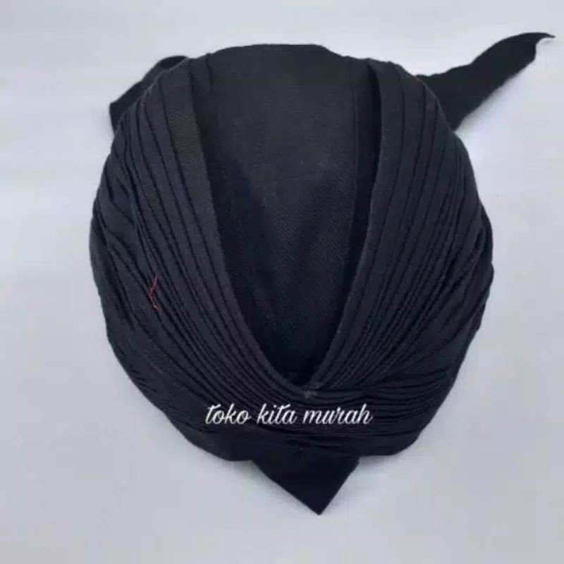 Blangkon Lipat Hitam Polos - Blangkon Jogja lipat - Blangkon Lipat Jogja