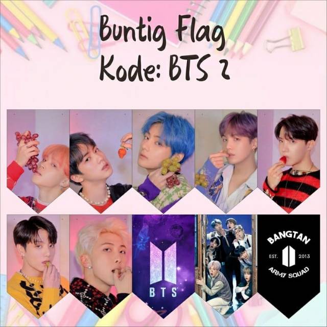 [Bayar di Tempat] Buntig Flag BTS Ready