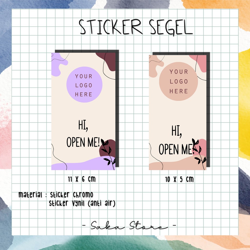

[6X11CM - VYNIL] STIKER SEGEL BOX MURAH CUSTOM / STIKER SEGEL ONLINE SHOP MURAH