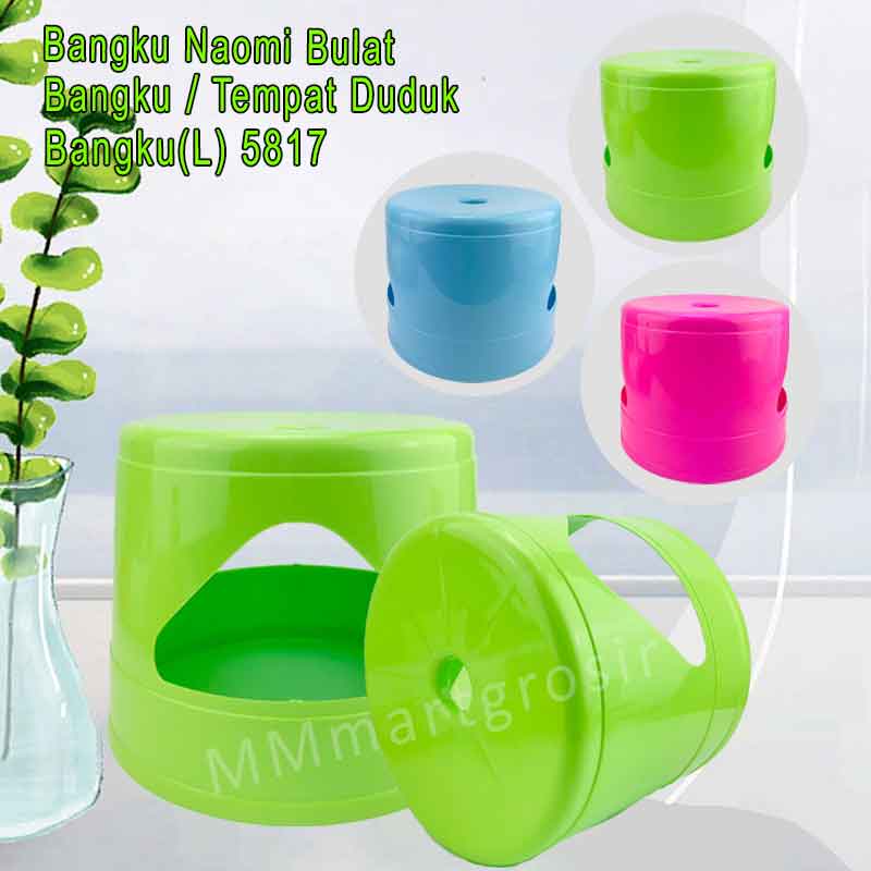 Bangku Naomi Bulat / Bangku Plastik / Tempat Duduk / Bangku(L) 5817