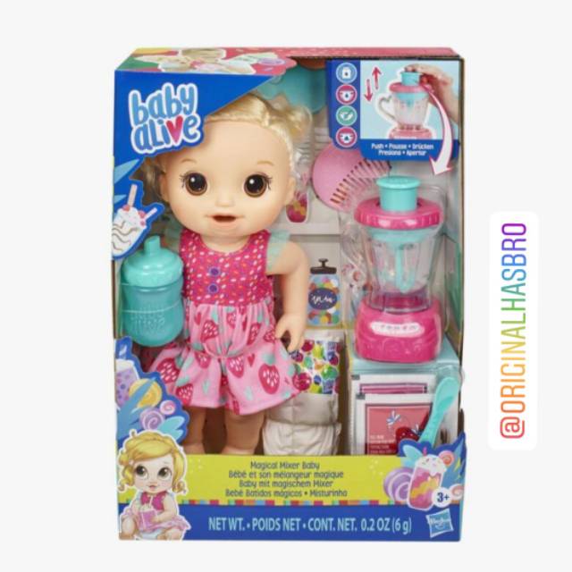 Original Hasbro Boneka Baby Alive Magical Mixer Baby Boneka Baby Alive Blender Bisa Makan