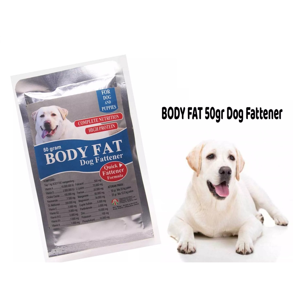 BODY FAT Cat 50gr  OR DOG FATTENER ANJING - Obat Vitamin Nutrisi Penggemuk Anjing/KUCING.