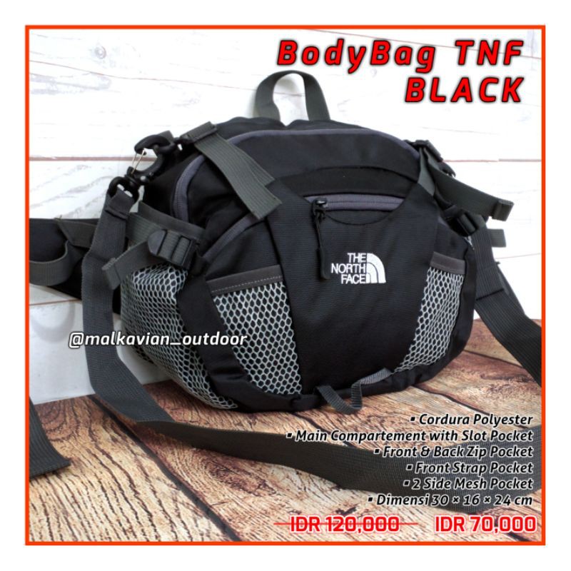 PROMO DISKON BodyBag TNF Tas Slempang Waistbag Slingbag Pendaki Gunung Hiking Camping Outdoor